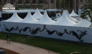 Canopy Tent - pagoda canopy - flat top high peak tents - square marquees - canopy for hotel wedding - pavilion for pool side party - Shelter aluminum structures for sale (10)