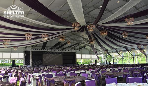 banquet tent - wedding marquee - pavilion for luxury wedding ceremony - canopy for outdoor party - wedding on seaside - in hotel - Shelter aluminum structures for sale (00018)