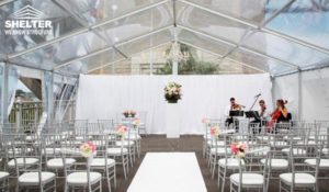 clear tent - clear top - wedding marquee - pavilion for luxury wedding ceremony - canopy for outdoor party - wedding on seaside - in hotel - Shelter aluminum structures for sale (295)