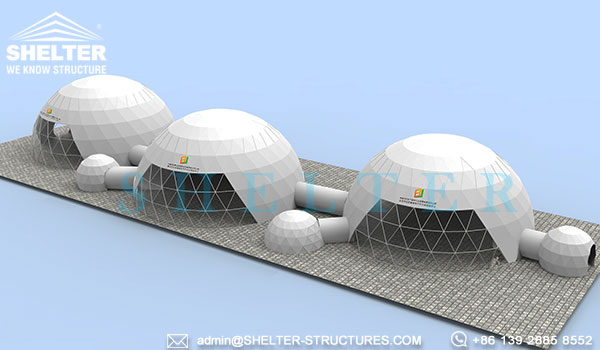 dome tent - linked dome tents - connected dome house - dome igloo connection - geodesic dome - wedding dome - geodesic dome tent - igloo tents (3)