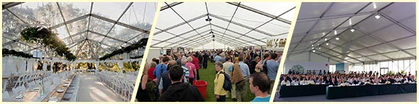 wedding reception tent marquee - party tetns hall - company conference and convention event tents