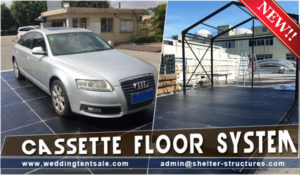 cassette flooring system - event tent flooring - wedding marquee tent floor cassette system- SHELTER clear span tents for sale